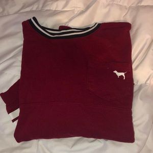 Pink red sweatshirt